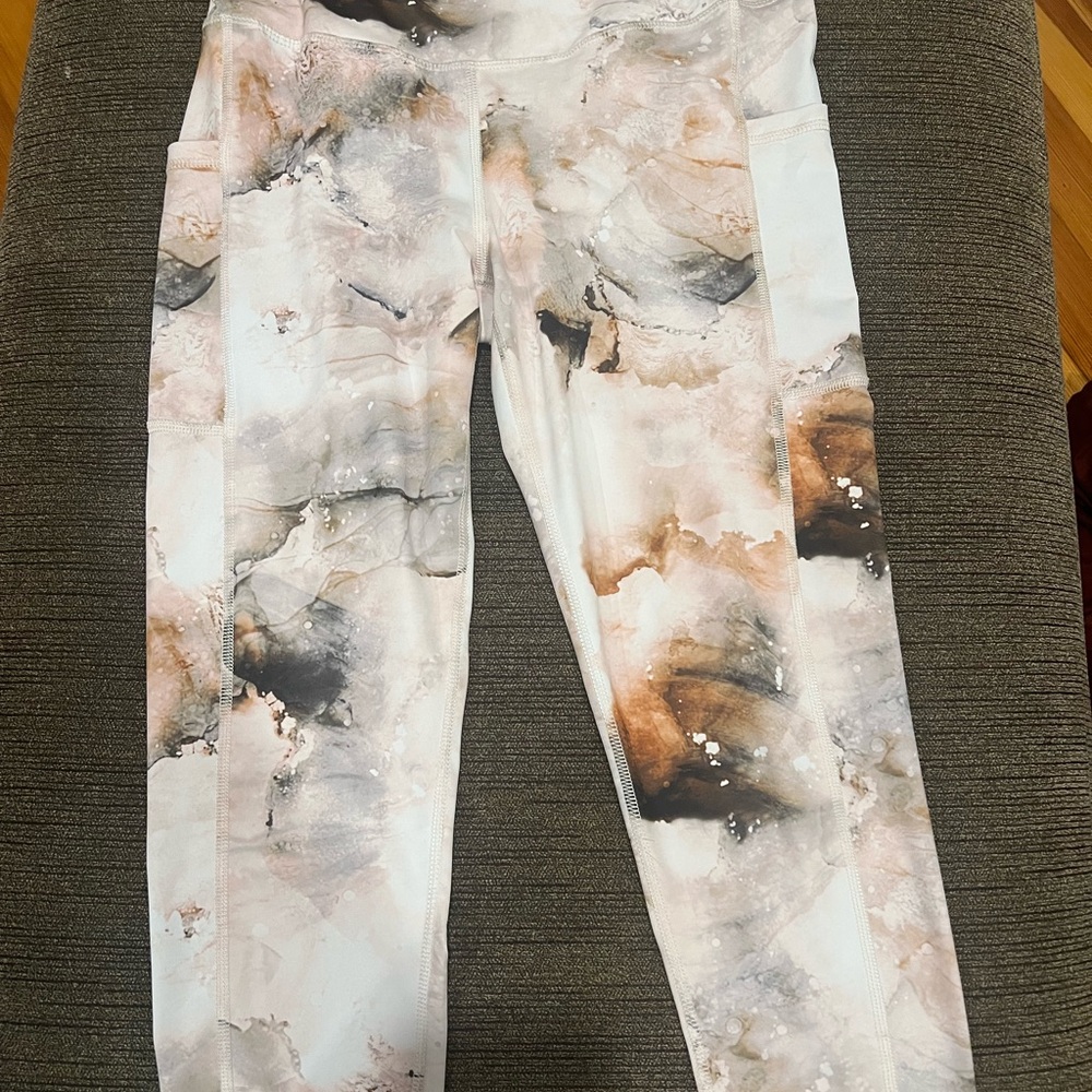Apana Cream and Brown Leggings